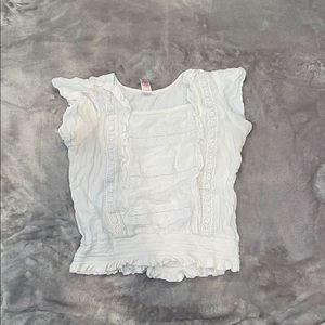 white top with lacy design